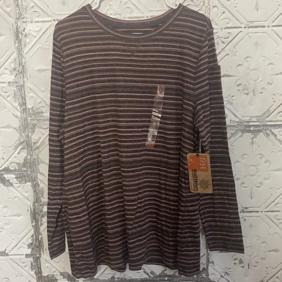 Ruff Hewn Tops - Ruff Hewn striped long sleeve tee